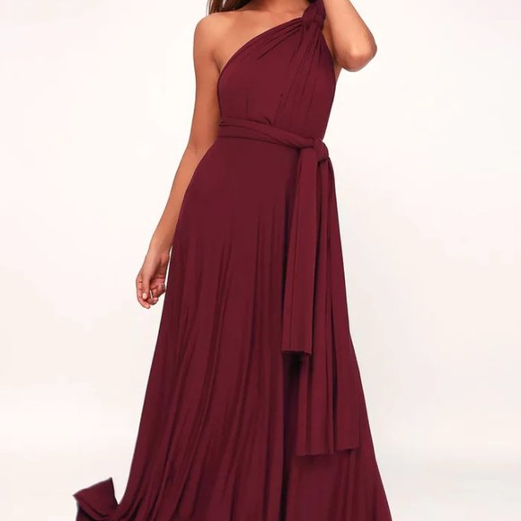 Ravon Infinity Maxi Dress by Von Vonni One Size Burgundy Wear in Many Styles - Picture 12 of 16